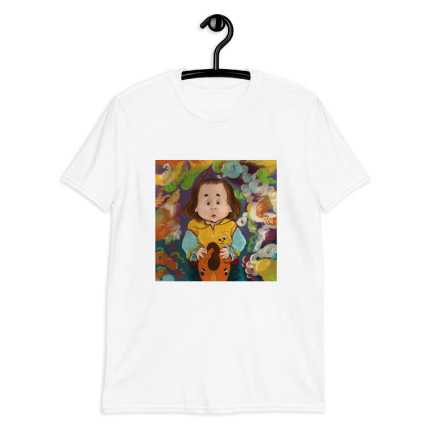 Caricature d'enfant sur l'impression de t-shirt