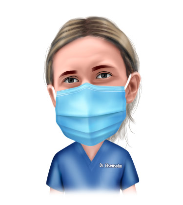 Portrait d'une infirmière avec masque